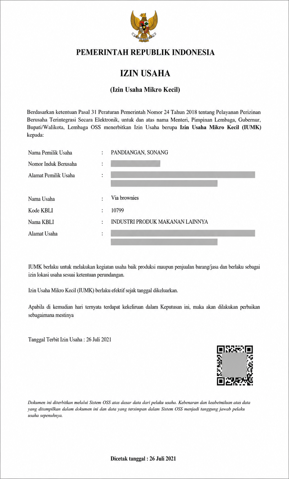 Certificate
